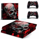 AU Skull Sticker Cover Wrap Skin Decal For PS4   4 Console Controller 2021
