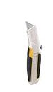 JCB Tools Retractable Utility Knife, Razor-Sharp tempered SK5 blade, Zinc-alloy housing with 3 blades which can be stored in handle, 22025237