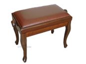GENUINE LEATHER Walnut Adjustable Piano Bench/Stool/Chair