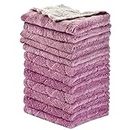 OstWony 12PCS Kitchen Towels Dish Towels, Multipurpose Reusable Dish Cloths, Double-Sided Microfiber Cleaning Rags for Furniture, Car, Tea, Bowl, 10x 6 inch