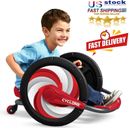 Radio Flyer Cyclone Ride-on for Kids Arm Powered 16" Wheels 360-degree spins Red