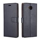 NWNK13 Lumia 650 Case Black Leather Case Designer Slim Book Case Wallet Flip Case Cover For Microsoft Nokia Lumia 650 (Lumia 650, Black)