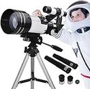 Whixant F30070M Telescope for Kids Beginners, High Definition High Power Telescope with Adjustable Tripod & Bracket Telescope, Portable Travel Telescope Perfect for Teens, Picnic Telescope