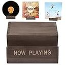 BAOK Supporto per CD | Now Playing Wood Tabletop CDs - Decorazione minimalista per la casa per la presentazione di dischi in vinile, album CD e album LP