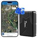 Winnes Localizador GPS para Coche GPS Tracker 4G Standby 90 días GPS Tracker Suscripción Gratuita App Global Location Tracking IP58 Impermeable para Vehículos Camiones Motocicletas TK915