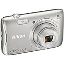 Nikon COOLPIX S3700 Digital Camera with 8X Optical Zoom and Built-in Wi-Fi (Silver)