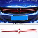 4P Front Grille Inserts Trim Strips For Dodge Charger SXT 15-23 Accessories Red