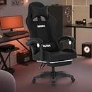Kozen Sniper Gaming Chair With Adjustable Headrest & Lumbar Support,135° Recliner Chair | Stretchable Armrest With Footrest, Multifunctional Chair, Blue (Black) - Polypropylene