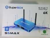 SuperBox S5 Max Streaming TV Media Player 6K Res WiFi 6 64+128GB TESTED READ