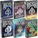 Bicycle Stargazer Collection: 6-Deck Collector's Bundle with New Moon, Observatory, Nebula, Sunspot, and Falling Star Designs