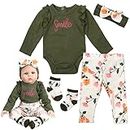Reborn Baby Doll Clothes Outfit Accessories Army Green 4pcs Set for 17-22 Inch Reborn Doll Newborn Girl