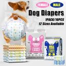 Female/Male Dog Disposable Nappy Diapers Belly Wrap Band Sanitary Underpants 10P