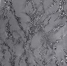 Arthouse Carrara Marble Charcoal Coloured Wallpaper,for Living Spaces & Feature Walls, Kitchen Bedroom Hallway Dining Wallpaper 10.05m x 0.53m Roll, Marble Effect 296702, Grey, Full Roll