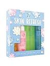 W7 - Set confezione regalo base Skin Refresh - Crema idratante viso, gel detergente, tonico e siero - Cosmetici naturali per la cura della pelle