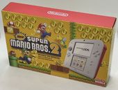 Nintendo 2DS Console New Super Mario Bros 2 Game Bundle Scarlet Red White NEW