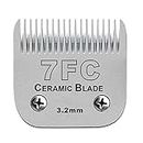 Detachable Pet Dog Grooming Clipper Blades,Compatible with Andis Size-7FC Cut Length 1/8"(3.2mm),Compatible with Oster A5, Wahl KM10 Series Clippers,Made of Ceramic Blade & Stainless Steel Blade