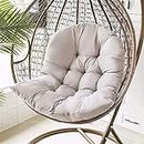 Swing Egg Chair Cushion, Thick Hanging Basket Seat Cushion Water-Resistant, Patio Swing Chair Cushion Replacement, Removable and Washable, Sun-Resistant, for Garden 4.27 (Color : G)