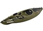 Sun Dolphin Journey 10 SS Sit on Top Kayak, 1 Person Fishing Kayak for Adults, Recreational Kayak with Portable Accessory Carrier & 1 Paddle, Carries Weight Up to 250 lbs (Olive-10ft)