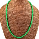 66,00 Karat erdabbaute grüne Jade runde Perlen einsträngige Halskette NK 08E150