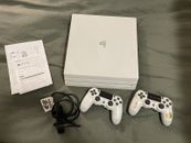 Sony Playstation 4 Pro 1 TB Console White Pre-owned with 2 Wireless Controllers