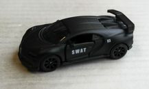 Majorette Bugatti Chiron puro sport nero opaco SWAT polizia police auto sportiva