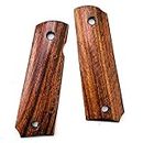Aibote Natural Zambia Red Sandalwood 1911 Gun Grips Custom DIY EDC Pistol Knife Handles Material Full Size fits Most Commander,Standard & Government 1911 Models(Each is Unique)