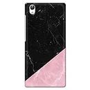 NDCOM for VIVO Y51L Back Cover Pink Black Marble Printed Hard Case