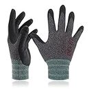 DEX FIT Nitrile Coated Work Gloves FN330-3D-Comfort Stretchy Fit, Firm Grip, Thin & Lightweight, Touchscreen Fingers, Protective & Durable, Breathable, Machine Washable; Black Grey XL (10) 1 Pair