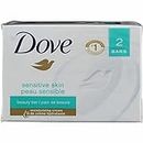 Dove Dove Sensitive Skin Bath Bars Unscented, Unscented 2/4.25 oz by Dove