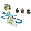 Whizz Kids Automatic Stair Climbing Track, Dino Racer Slide Set with Lights and Music, 3 Dino Included