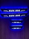 COLOURLINE Car Exterior Door Led Foot Step Scuff Sill Plate Compatible with XUV500 Black Edition with Blue Light
