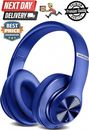 Auriculares inalámbricos con cancelación de ruido sobre la oreja - azules - nuevos modelos 2024 Bluetooth