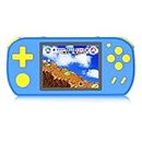 TEBIYOU Handheld Game Console for Kids Preloaded 218 Retro Video Games, Portable Gaming Player with Rechargeable Battery 3.0" LCD Screen, Mini Arcade Electronic Toy Gifts for Boys Girls, Blue