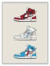 Hypebeast Air Jordan Sneakers Poster – (12x16 Inch) Unframed – AJ Wall art, Hypebeast Room Decor, Michael Jordan Poster, Sneaker Air Gym Shoes Shoebox Collection Aesthetic Cool Poster for Teen Boys