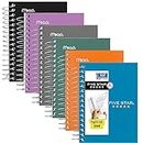 Five Star Spiral Notebook, Fat Lil’ Pocket Personal Notebook, College Ruled Paper, 200 Sheets, 5-1/2 inch x 3-1/2”, Assorted Colors, Color Will Vary, 6 Pack (38027)