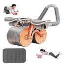 Automatic Rebound Abdominal Wheel | Ab Roller With Elbow Support | Plank Ab Roller Wheel Per Core Trainer | Fitness Abs Trainer Roller, Con Tappetino Ginocchio For Beginner Core Workouts