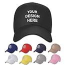 Custom Hat Custom Hats for Men Personalized Hat Design Your Own Men Women Your Name Logo Text or Image Black Hat Team Gift Wholesale