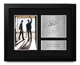 HWC Trading Jared Padalecki & Jensen Ackles Supernatural Framed Gifts Printed Signed Autograph Picture for TV Show Fans - US Letter Size
