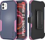 iPhone 12 Mini Belt Clip Holster 4-1 Rugged & Protective Multilayer Phone Case