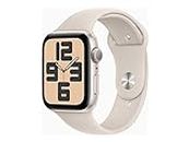 Apple Watch SE (GPS) - 2nd generation - 44 mm - starlight aluminium - smart watch with sport band - fluoroelastomer - st