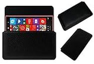 ACM Horizontal Leather Case Compatible with Nokia Lumia 1520 Mobile Cover Carry Pouch Holder Black