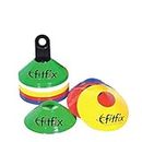 Fitfix™ Disc Cones Set |Space Marker| - Agility Soccer Cones for Training, Football, Kids, Sports, Field Cone Markers (Pack of 10) Comes with Strong Carry Stand and Storage Carry Bag to go Anywhere