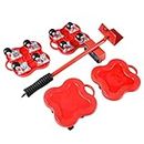Furniture Movers Dollies Moving Dolly 4pcs 360° Rotation Wheels Heavy Duty Furniture Lifter Mover Tool Set for Heavy Items Moving Equipment Appliance Refrigerator Sofa 400kg 882lb Capacity