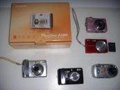 STOCK DIGITAL CAMERAS LOT NIKON COOLPIX CANON SONY NUMBER 5 PIECES DEAL