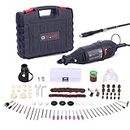 Rotary Tool Kit, GOXAWEE 130W Multi-Functional Mini Grinder Set with 140 Accessories (Keyless Chuck & Flex Shaft) Varible Speed Multi Tool for Craft Projects & DIY Creations