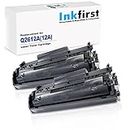 2 Inkfirst Compatible Toner Cartridges Replacement for HP Q2612A 12A Laserjet 1010 1012 1018 1020 1022 1022N 1022NW 3015 3020 3030 3050 3052 3055 M1005 MFP M1319 M1319F