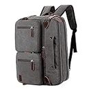 Baosha Convertible Briefcase Backpack 17 Inch Laptop Bag Case Business Briefcase HB-22, Grey, Large, Classic