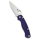 Spyderco Para Military 2 Signature Midnight Blue Knife with 3.42" CPM S110V Steel Blade and Durable G-10 Handle - PlainEdge - C81GPDBL2