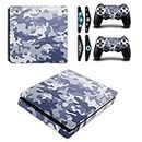 GRAPHIX DESIGN Theme 3M Skin Sticker Cover for PS4 Slim Console and Controllers+4 led Decals