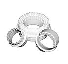 SYGA 4 Pcs Two Side Round Cookie Cutters,Biscuit Cutters and Fondant Cake Cutters